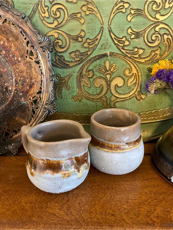Other - 1970s Vintage Laurentian Pottery "Tundra" Creamer and Sugar Bowl